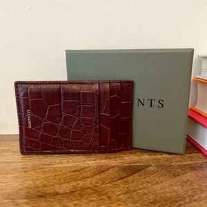 All Saints maroon cardholder